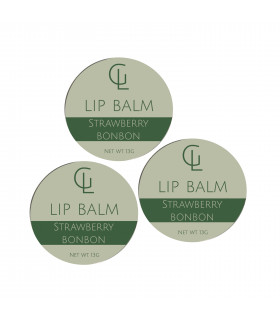 Moisturising Lip Balm - Strawberry Bonbon x3 tins