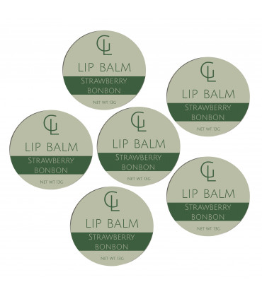 Moisturising Lip Balm - Strawberry Bonbon x6 tins