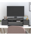 Monitor Stand Grey 70x27.5x15 cm Solid Wood Pine