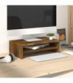 Monitor Stand Smoked Oak 42x24x13 cm Engineered Wood