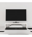 Monitor Stand White 50x27x10 cm Solid Wood Pine