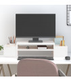 Monitor Stand White 70x27.5x15 cm Solid Wood Pine