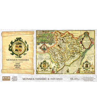 Monmouthshire Historical Map 1000 Piece Jigsaw Puzzle (1610)