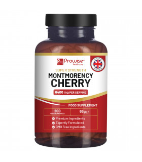 Montmorency Cherry 6400mg - 200 Tart Cherry Capsules - Natural Tart Cherry Extract Supplement for Men & Women