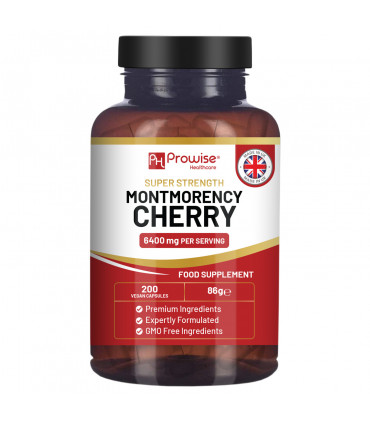 Montmorency Cherry 6400mg - 200 Tart Cherry Capsules - Natural Tart Cherry Extract Supplement for Men & Women