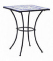 Mosaic Bistro Table Blue and White 60 cm Ceramic
