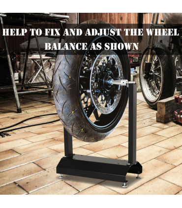 Motorcycle / Bicycle Wheel Balance Stand, Rotating Wheel Durhand