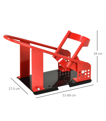 Motorcycle Wheel Chock 8-15.5 cm Metal Holder For Truck And Trailer HOMCOM
