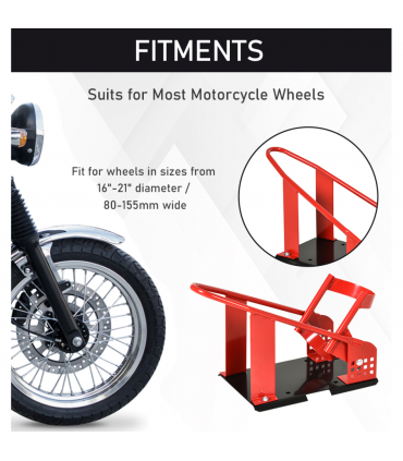 Motorcycle Wheel Chock 8-15.5 cm Metal Holder For Truck And Trailer HOMCOM