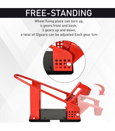 Motorcycle Wheel Chock 8-15.5 cm Metal Holder For Truck And Trailer HOMCOM