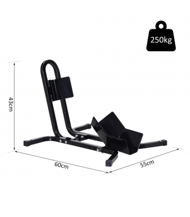 Motorcycle Wheel Chock Metal Motorbike Holder Pre-Drilled Holes HOMCOM