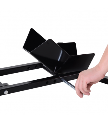 Motorcycle Wheel Chock Metal Motorbike Holder Pre-Drilled Holes HOMCOM