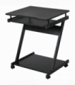 Movable Computer Desk with 4 Moving Wheels Sliding Keyboard Tray Black