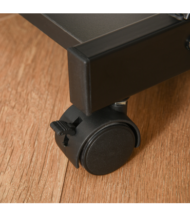 Movable Computer Desk with 4 Moving Wheels Sliding Keyboard Tray Black