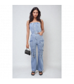 Multi Pockets Strapless Cargo Jumpsuit