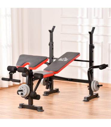 Multi-Function Adjustable Weight Training Bench Gym Fitness Lifting HOMCOM