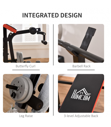 Multi-Function Adjustable Weight Training Bench Gym Fitness Lifting HOMCOM