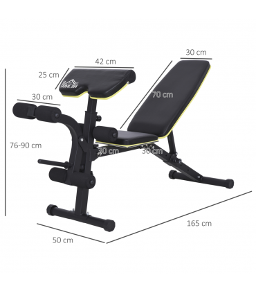 Multi-Functional Sit-Up Dumbbell Weight Bench w/ Adjustable Height for Home Gym