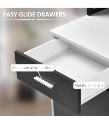 Multi-Storage & Workstation Desk Table Storage Shelves Home Office HOMCOM