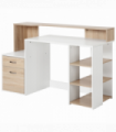Multi-Storage & Workstation Desk Table Storage Shelves Home Office Oak HOMCOM
