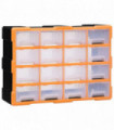 vidaXL Multi-drawer Organiser with 16 Middle Drawers 52x16x37 cm