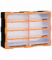 vidaXL Multi-drawer Organiser with 8 Big Drawers 52x16x37 cm