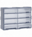 vidaXL Multi-drawer Organiser with 8 Big Drawers 52x16x37 cm
