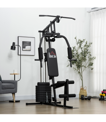 Multifunction Home Gym Machine with 45kg Weights for Full Body Workout HOMCOM