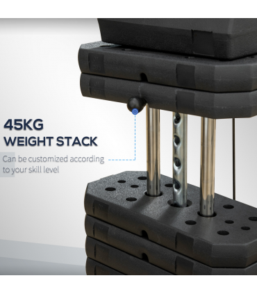 Multifunction Home Gym Machine with 45kg Weights for Full Body Workout HOMCOM