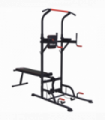 Multifunction Home Workout Station Tower Steel Frame Bench Bars Ropes HOMCOM