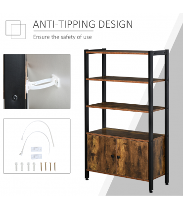 Multifunctional Bookshelf Storage Cabinet Bookcase  Shelves & Cupboard