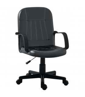 HOMCOM Swivel Executive Office Chair PU Leather Computer Desk Chair Office Furniture Gaming Seater - Black