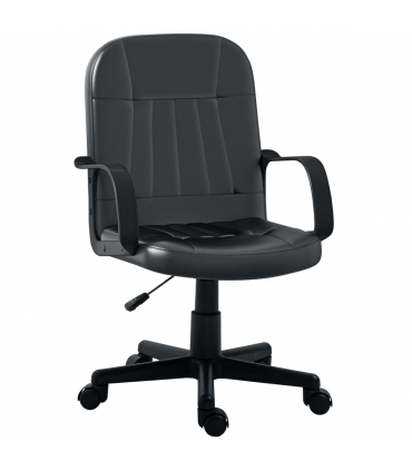 HOMCOM Swivel Executive Office Chair PU Leather Computer Desk Chair Office Furniture Gaming Seater - Black