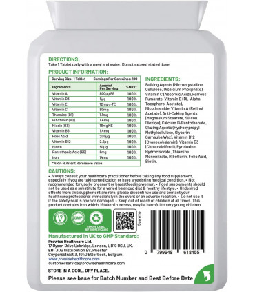 Multivits and Iron+ 180 Tablets by Prowise Healthcare