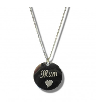 Mum Disc Necklace & Heart Symbol
