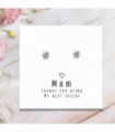 Mum Thanks For Being My Best Friend - Earrings & Message Card