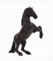 Mustang Rearing Black Horse Toy  Realistic Equestrian Figure