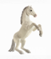 Mustang Rearing White Horse Toy  Realistic Equestrian Figure