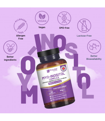 Myo-Inositol Complex 120 Vegan Tablets 7000mg per serving with Black Maca Root
