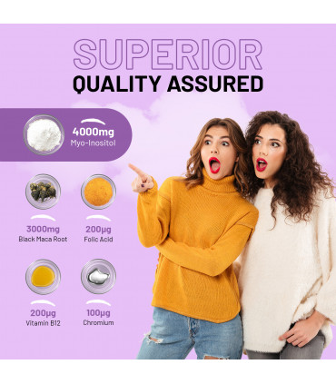 Myo-Inositol Complex 120 Vegan Tablets 7000mg per serving with Black Maca Root