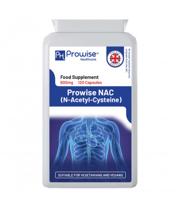 NAC N-Acetyl- Cysteine 600mg 120 Vegan Capsules – UK Manufactured by Prowise