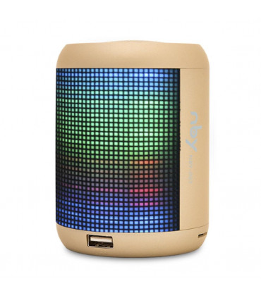NBY Small Sound Activate LED Light Bluetooth Speaker And Dancing Fountain, Gold