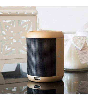 NBY Small Sound Activate LED Light Bluetooth Speaker And Dancing Fountain, Gold