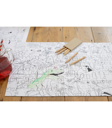 Natural History Museum Colouring Jigsaw 2 x 100 Piece Puzzle Set