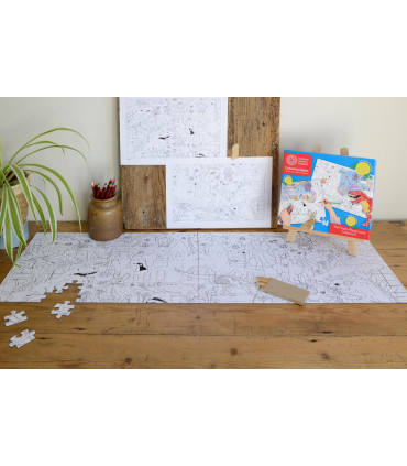 Natural History Museum Colouring Jigsaw 2 x 100 Piece Puzzle Set