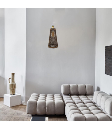 Natural Rattan Wicker Vintage Industrial Style Single Ceiling Pendant Light Shade