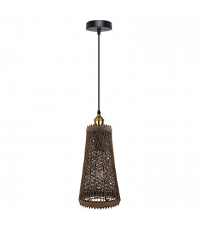 Natural Rattan Wicker Vintage Industrial Style Single Ceiling Pendant Light Shade