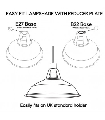 Navy Blue Metal Lamp Shades in a Vintage Retro Style Antique Shades