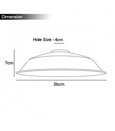 Navy Blue Retro Vintage Lampshade Easy Fit E27 Base Industrial Pendant Metal 36cm Lamp Light Shades