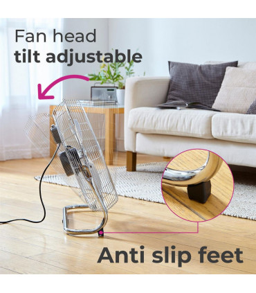 Neo High Velocity Chrome Metal Floor Freestanding Fan � 16 Inch